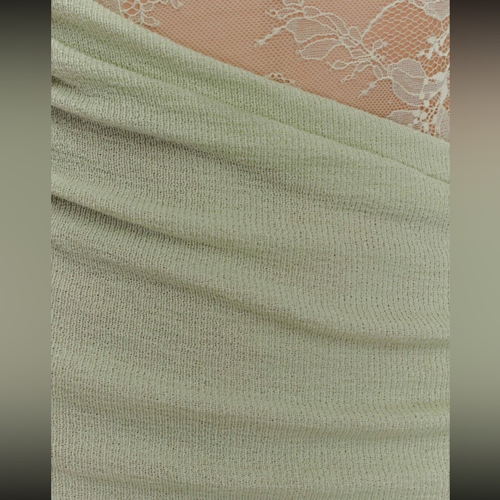 Meshki Luxie Lace Knit Mini Dress - Pastel Green - XS - Picture 5 of 5